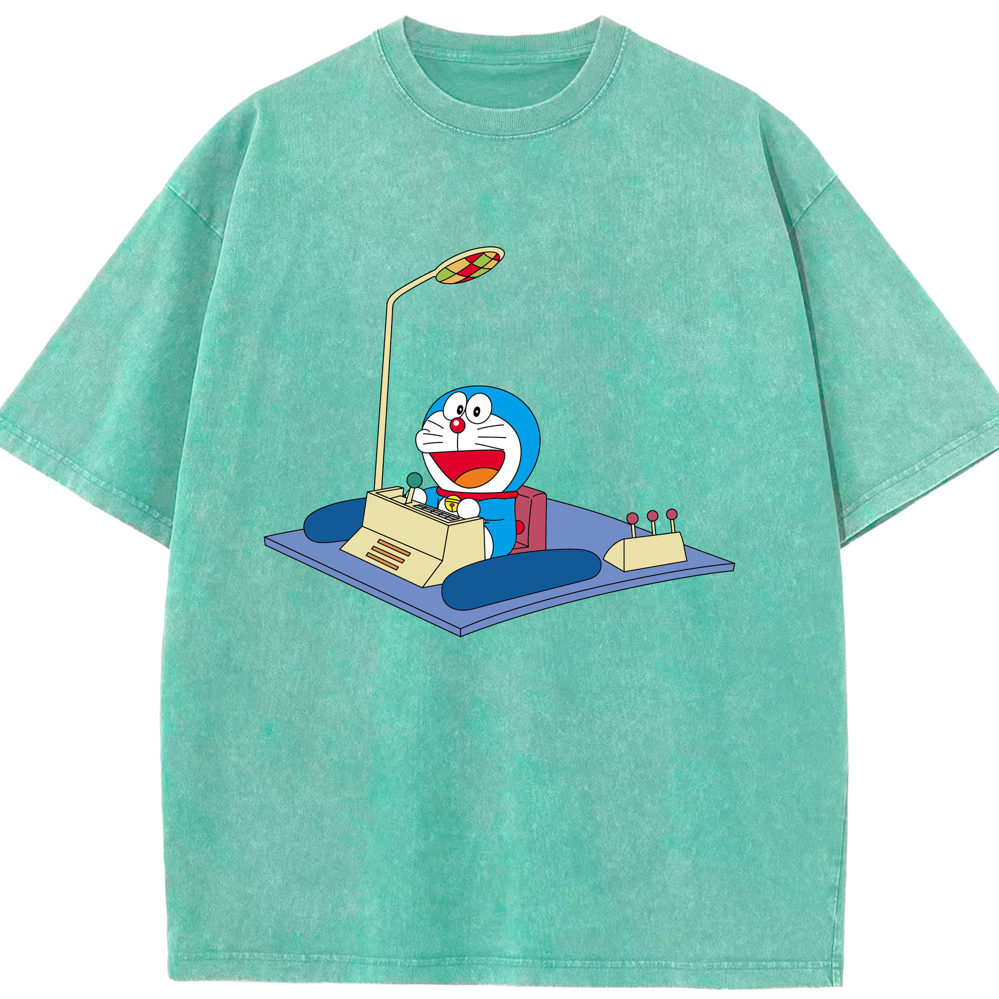 （画像用） ドラえもん Doraemon 綿100% ヴィンテージ風 半袖Tシャツ（フロントプリント）